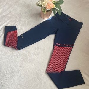 Under Armour Size XS (tag missing) Navy & Pink Leggings